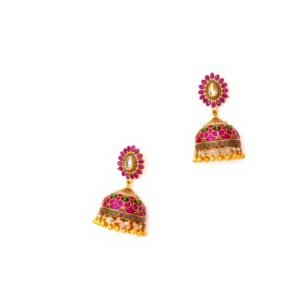 Meenakari Jhumka Set