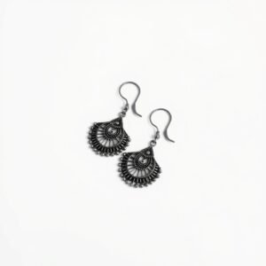 Oxidized Silver Earrings